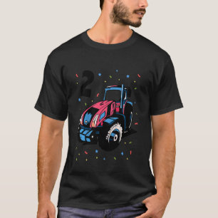 T-shirt Enfants 2e anniversaire Deux ans Vieux Tractor Dig