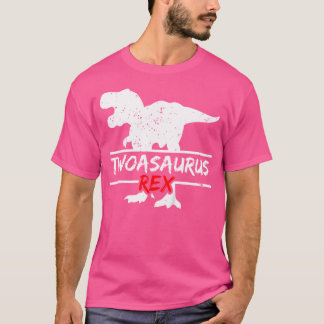 T-shirt Enfants 2E Anniversaire Dinosaur I Funny Twoasauru