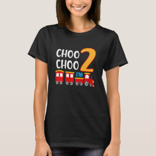 T-shirt Enfants 2e anniversaire Enfant Enfant 2 Train garç