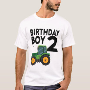 T-shirt Enfants 2E Anniversaire Ferme Tracteur Deux 2 Ans 