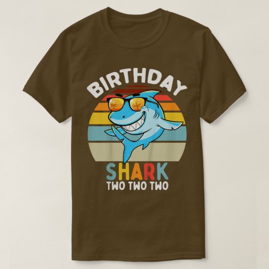 T-shirt Enfants 2e anniversaire Garçon Requin 2 ans Garçon (Design devant)