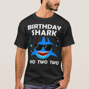 T-shirt Enfants 2e anniversaire Garçon requin Deux Corresp