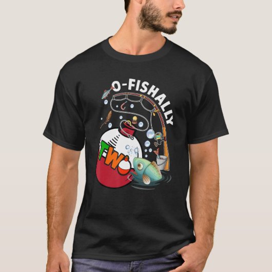 T-shirt Enfants 2e Thème De Pêche Anniversaire Pour Garçon (Devant)