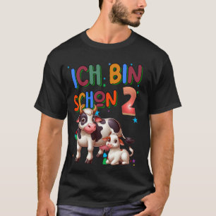 T-shirt Enfants 2ème Anniversaire Garçons Vache Fête d'ann