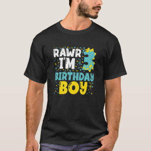 T-shirt Enfants 3 ans 3e anniversaire garçon Dinosaur bébé