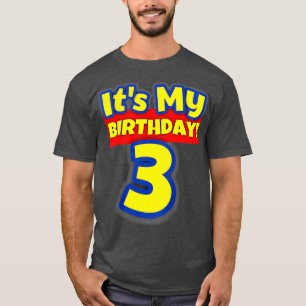 T-shirt Enfants 3 ans 3e anniversaire Garçons et filles C'
