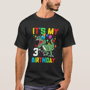 T-shirt Enfants 3 ans Dinosaure C'est mon 3e anniversaire