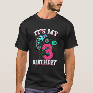 T-shirt Enfants 3 ans fille 3e anniversaire Monster Camion
