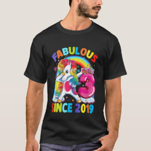 T-shirt Enfants 3 ans Filles Adolescentes Dabbing Licorne 