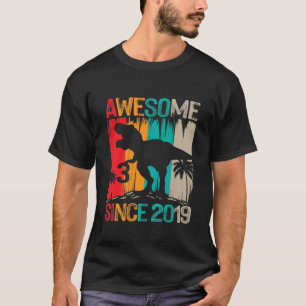T-shirt Enfants 3 Ans Garçon 3E Anniversaire Dinosaure T R