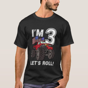 T-shirt Enfants 3 ans Garçon Monster Camion 3e anniversair