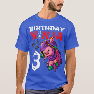 T-shirt Enfants 3 ans Kawaii Cute Pig Japonais 3e Birt