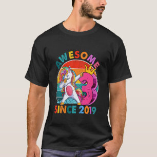 T-shirt Enfants 3 ans licorne Dabbing 3ème anniversaire fi
