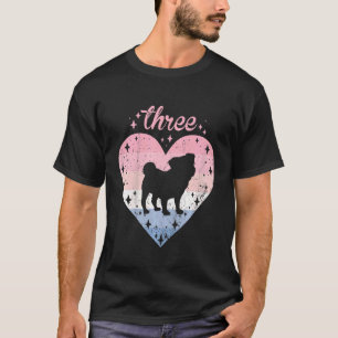 T-shirt Enfants 3 ans mignonne chien Anniversaire fille 3e