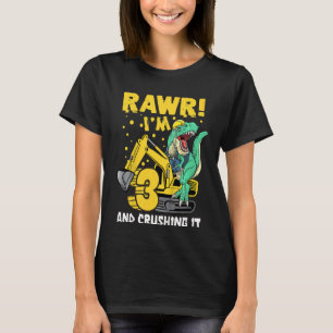 T-shirt Enfants 3e anniversaire Dinosaur Construction Cami