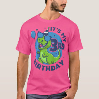 T-shirt Enfants 3E Anniversaire Enfants Dinosaur 3 Ans Din