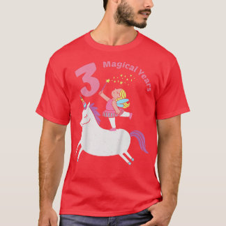 T-shirt Enfants 3e anniversaire fille Unicorn Fée Im 3 ans
