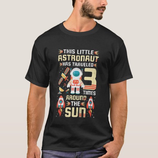 T-shirt Enfants 3e anniversaire L'astronaute a voyagé 3 fo (Devant)