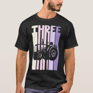 T-shirt Enfants 3e anniversaire Rétro ferme Tracteur thème