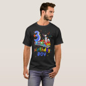 T-shirt Enfants 3e anniversaire Train Boys Filles 3 ans J' (Devant entier)