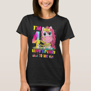 T-shirt Enfants 4 ans 4e anniversaire fille princesse Unic