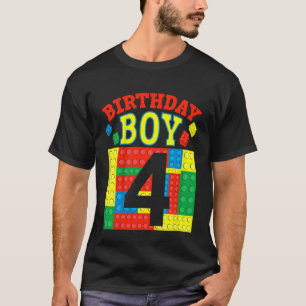 T-shirt Enfants 4 ans Boy Brick Builder 4e anniversaire Bl