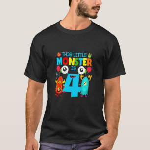 T-shirt Enfants 4 ans Cadeaux Ce petit monstre est 4e B