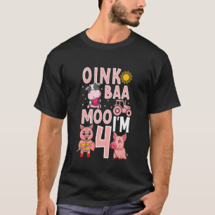 T-shirt Enfants 4 ans Fille Animaux de ferme mignonne 4e a