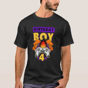 T-shirt Enfants 4 ans Garçon Joueur Garçon Anniversaire