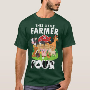 T-shirt Enfants 4 ans Vieux Petit Agriculteur mignon 4 Ann