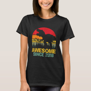 T-shirt Enfants 4Anniversaire Dinosaur Trex 4 Anniversaire