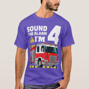 T-shirt Enfants 4e anniversaire Garçon Camion d'incendie 4
