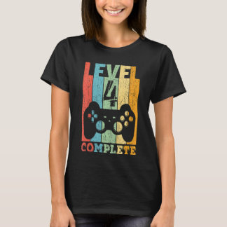 T-shirt Enfants 4e anniversaire garçon fille niveau 4 ans 