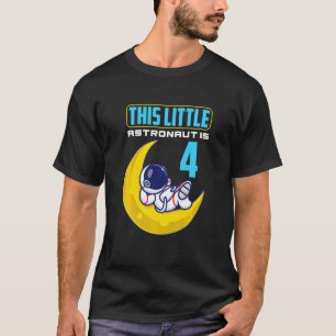 T-shirt Enfants 4e anniversaire Garçons 4 ans astronaute 4