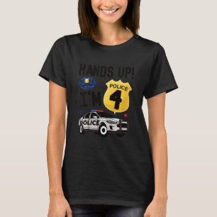 T-shirt Enfants 4e anniversaire policier garçon de quatre