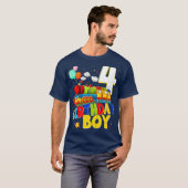 T-shirt Enfants 4e anniversaire Train Boys 4 ans Im (Devant entier)