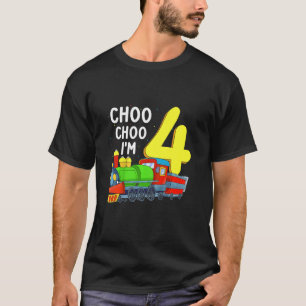 T-shirt Enfants 4e anniversaire Train Boys Girls 2 année G