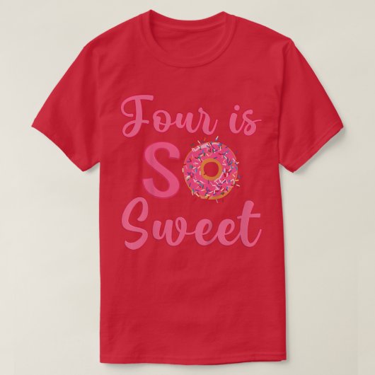T-shirt Enfants 4e Donut Anniversaire fête Quatre ans Swee (Design devant)