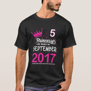 T-shirt Enfants 5 Anniversaire Les princesses roses sont n