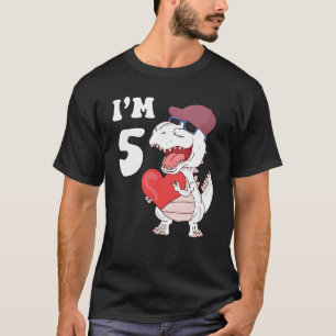 T-shirt Enfants 5 ans 5e Anniversaire Dinosaure I'm 5 Rex