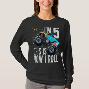 T-shirt Enfants 5 ans 5e anniversaire Garçon Monster Camio