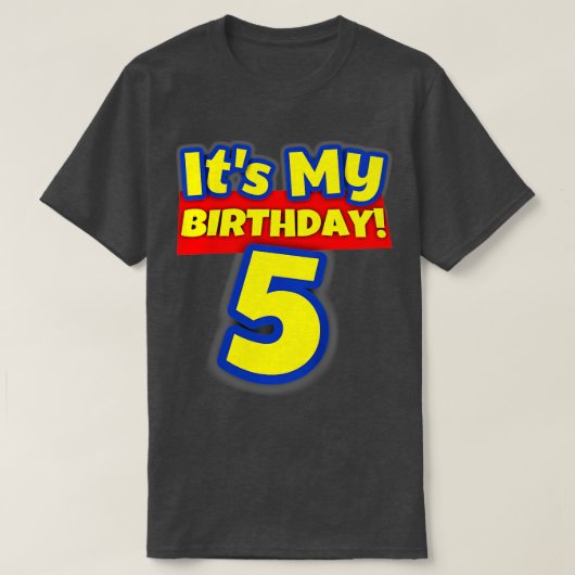 T-shirt Enfants 5 ans 5e anniversaire Garçons et filles C' (Design devant)