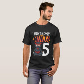 T-shirt Enfants 5 Ans 5E Ninja Anniversaire Jeu de garçons (Devant entier)