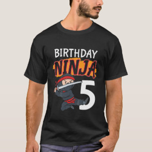 T-shirt Enfants 5 ans 5Ninja Anniversaire Jeu de garçons M