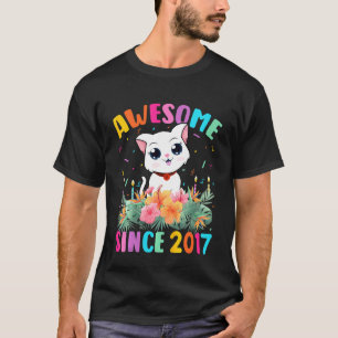 T-shirt Enfants 5 ans Amoureux des chats Awesome depuis 20