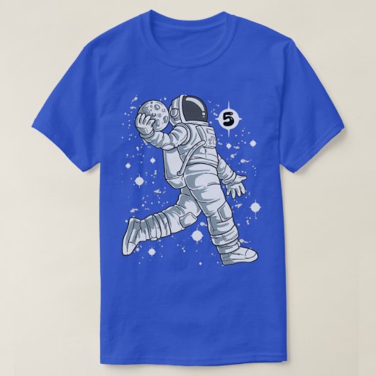 T-shirt Enfants 5 Ans Astronaut Avec Lune Anniversaire Cad (Design devant)
