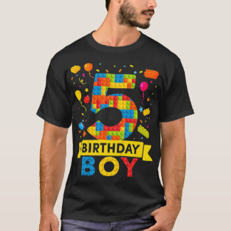 T-shirt Enfants 5 ans Bâtiments Bâtiments 5e anniversaire 