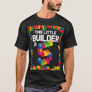T-shirt Enfants 5 ans Blocs Bâtiment Anniversaire Brique 5
