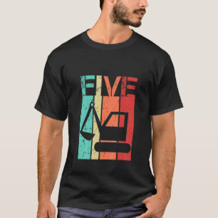 T-shirt Enfants 5 Ans Camion Feu Anniversaire Cinquième An