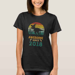 T-shirt Enfants 5 ans Dinosaur Awesome depuis 2018 5th Bi